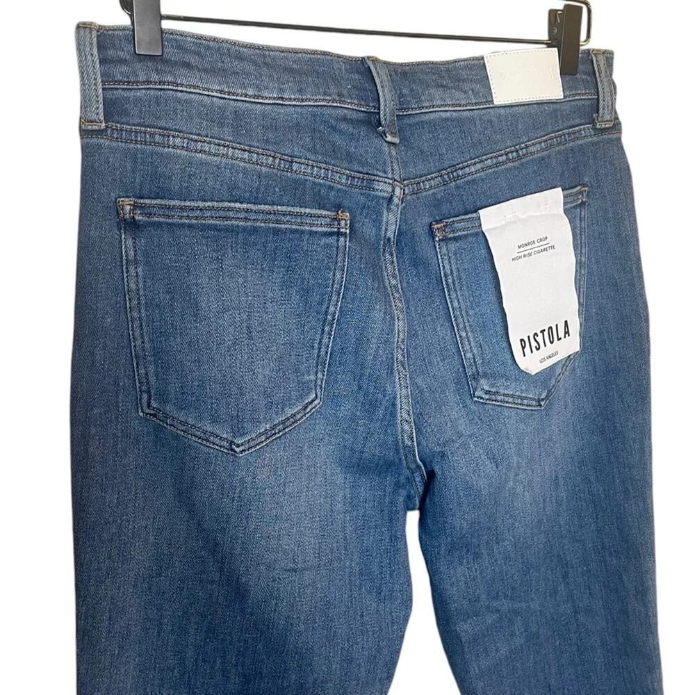 Pistola Women’s Size 31 Monroe Crop Jeans New NWT in Amaya Wash High Rise - Picture 8 of 10
